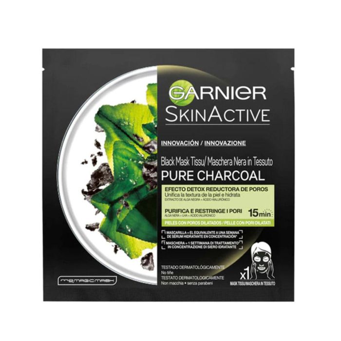 Garnier Pure Charcoal Black Mask Tissu Detox Effect