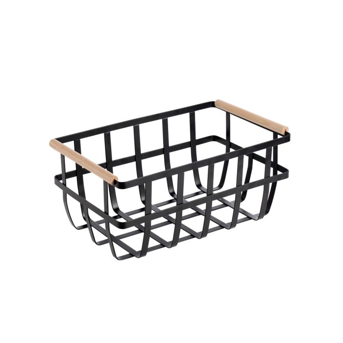 Cesta de organización Negro-Wood 36x22x15.5 cm - Confortime (6 Unidades) 2 Cesta de organización Negro-Wood 36x22x15.5 cm - Confortime (6 Unidades) 2