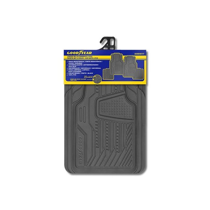 Set de Alfombrillas para Coche Goodyear GOD9017 Negro (4 pcs) 2