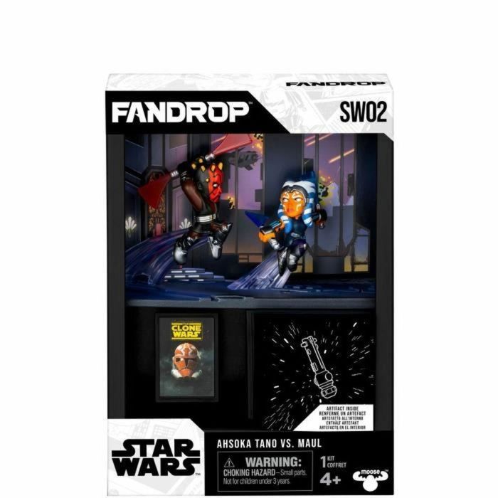 Fandrop FAN0630996920756 Figura Star Wars: Darth Maul vs Ahsoka - Vitrina con Escena de Culto + Mini Póster - 18 cm 1