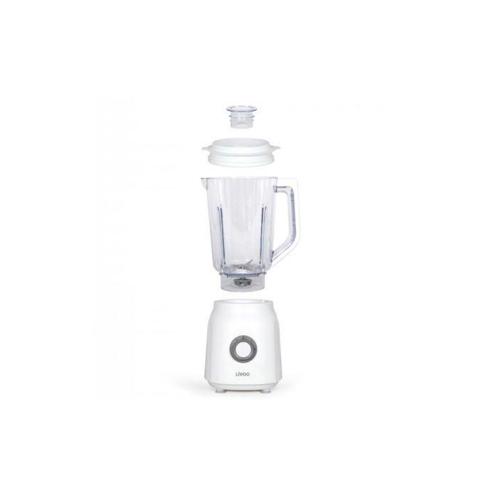 Batidora - LIVOO - 1,5 L - 600 W - 22.000 rpm - 2 velocidades - Turbo blanco 1 Batidora - LIVOO - 1,5 L - 600 W - 22.000 rpm - 2 velocidades - Turbo blanco 1