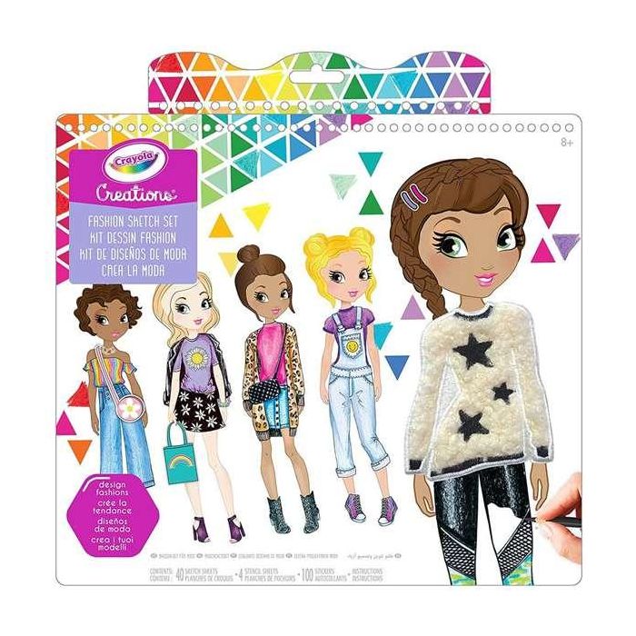 Crayola Súper Álbum I Love Fashion Creations: ¡Crea tu propia colección de moda! Incluye pegatinas. Ideal para 6 a 99 años.