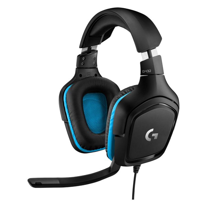 Logitech G432 Auriculares Gaming USB 2.0 Jack 3.5 Micrófono Negros DTS Headphone:X 2.0 7.1 Surround Sound 4