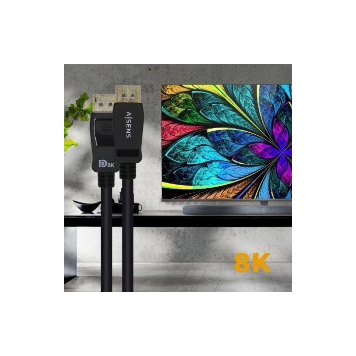 AISENS - CABLE DISPLAYPORT CERTIFICADO V1.4 8K@60HZ, DP/M-DP/M, NEGRO, 2.0M 3 AISENS - CABLE DISPLAYPORT CERTIFICADO V1.4 8K@60HZ, DP/M-DP/M, NEGRO, 2.0M 3