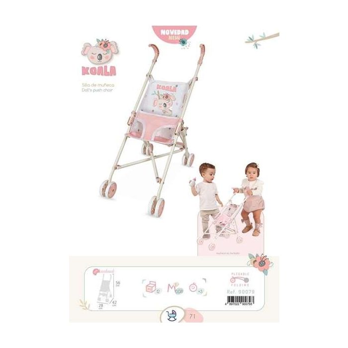 Silla de muñeca plegable koala para muñecas de hasta 48 cm 28x42x56 cm 7 Silla de muñeca plegable koala para muñecas de hasta 48 cm 28x42x56 cm 7