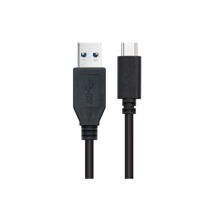 Cable USB A a USB-C NANOCABLE 10.01.4002 Negro 2 m (1 unidad) 1