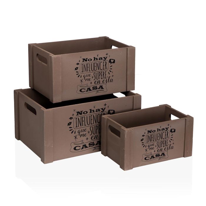 Set 3 Cajas Madera Influencer Versa 25X17CM (2 Unidades) Set 3 Cajas Madera Influencer Versa 25X17CM (2 Unidades)