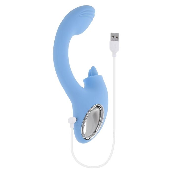 Vibrador Doble Estimulación Evolved Playboy Azul 3 Vibrador Doble Estimulación Evolved Playboy Azul 3