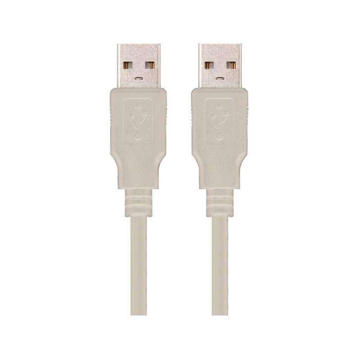 Nanocable Cable USB 2.0 Tipo A Macho a Macho Gris Longitud 1 m