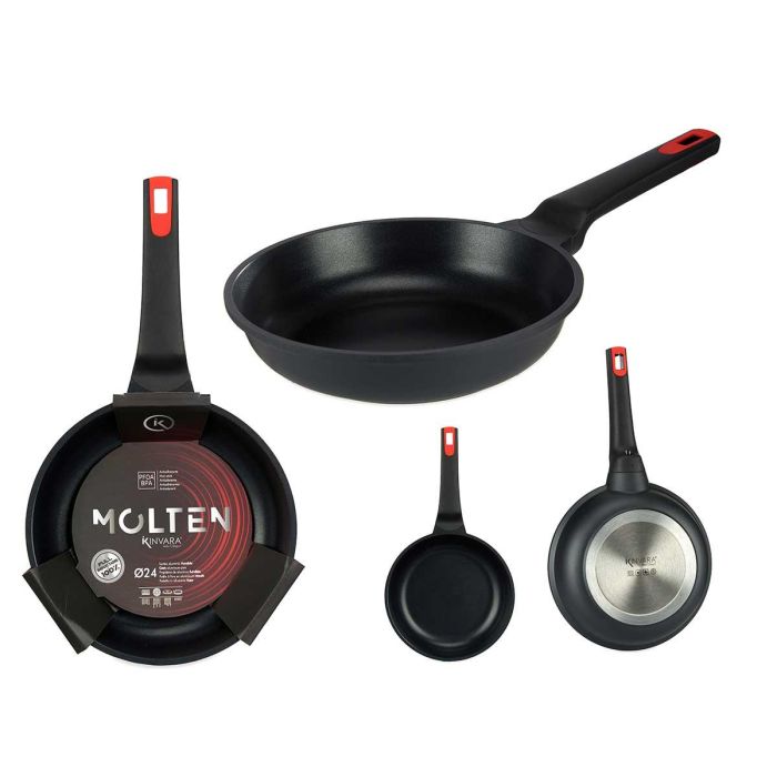 Sartén Kinvara 24 cm aluminio fundido, apto inducción, negro (6 Unidades) Sartén Kinvara 24 cm aluminio fundido, apto inducción, negro (6 Unidades)