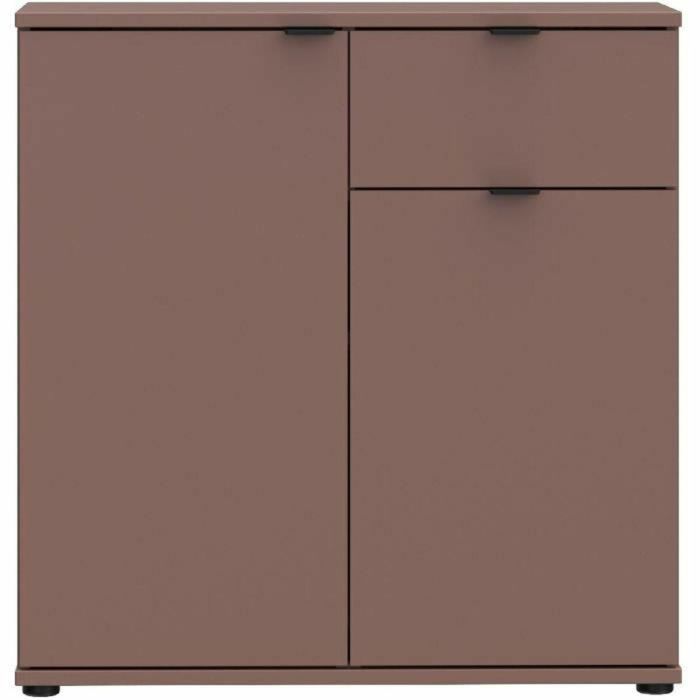 GANYMEDE Cómoda GNM K222LU72, 2 puertas, 1 cajón, Terracota, 80,1 x 34,1 x 82,3 cm 1