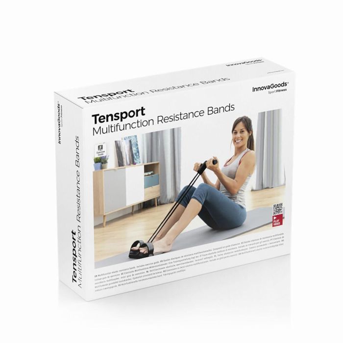 Bandas Elásticas de Resistencia Multifunción con Guía de Ejercicios Tensport InnovaGoods 1 Bandas Elásticas de Resistencia Multifunción con Guía de Ejercicios Tensport InnovaGoods 1