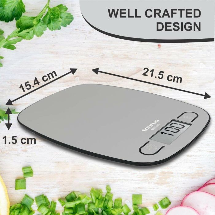 Báscula Digital de Cocina Taurus EASY INOX Acero Inoxidable 2 Báscula Digital de Cocina Taurus EASY INOX Acero Inoxidable 2