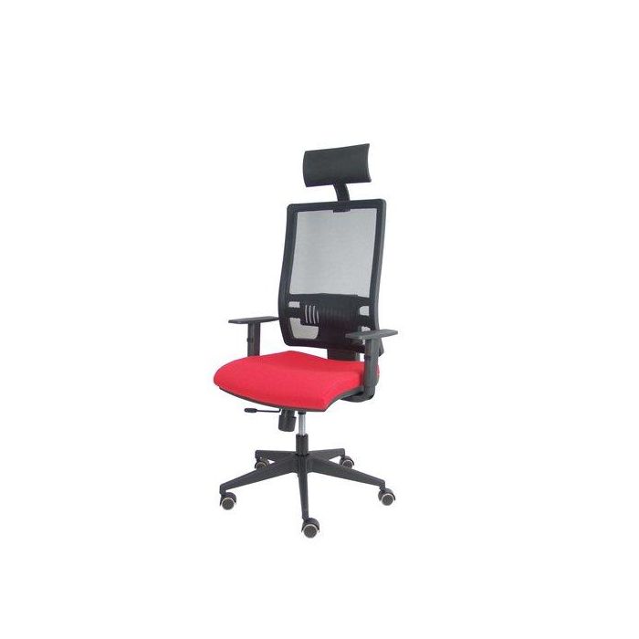 Silla Piqueras Y Crespo Horna Brazos Regulables Cabecero Incluido Mecanismo Traslack Apoyo Lumbar Respaldo Malla Transpirable Y Asiento Tapizado Bali Rojo