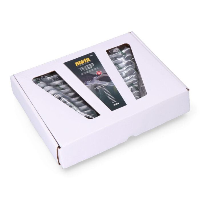 Mota Herramientas E952 Juego 12 Llaves Combinadas 6 a 19mm Acero Cromo Vanadio 1