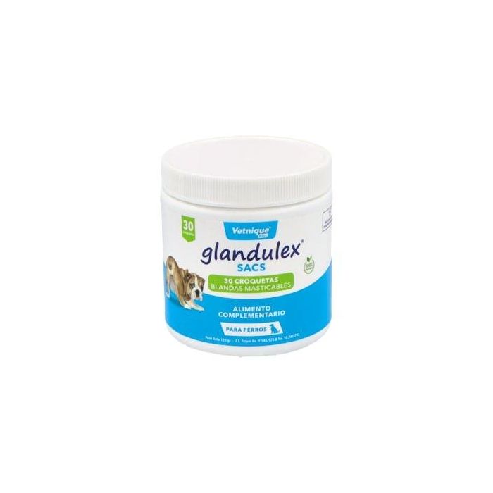 Glandulex Sacs 30 Croquetas para el cuidado de las glándulas anales en perros
