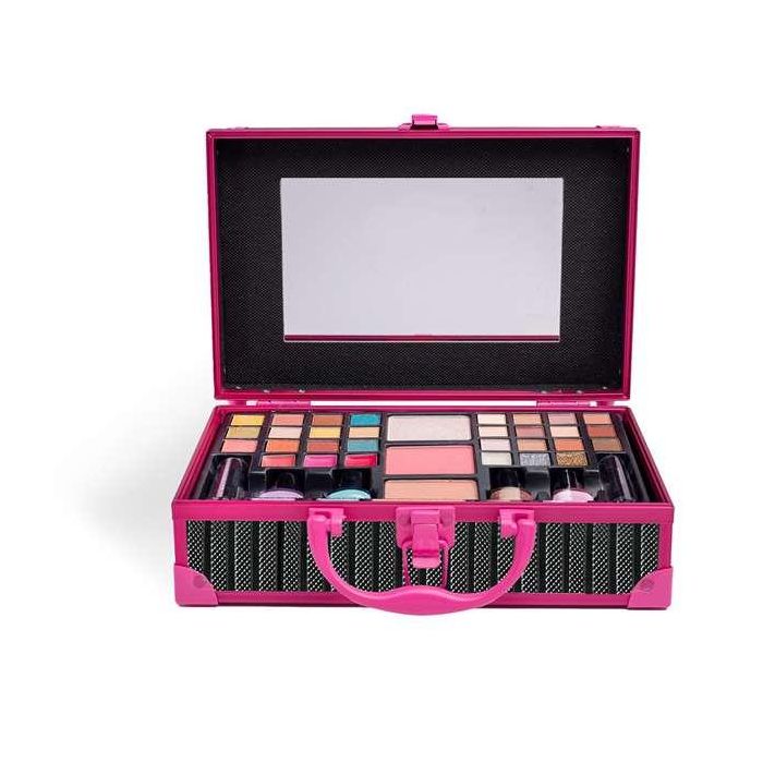 Maletín magic studio colorful perfect traveller.contiene 24 sombras de ojos, 6 brillos de labios, 4 esmaltes de uñas, 3 rubores y bronceadores y 2 labiales. 3 Maletín magic studio colorful perfect traveller.contiene 24 sombras de ojos, 6 brillos de labios, 4 esmaltes de uñas, 3 rubores y bronceadores y 2 labiales. 3