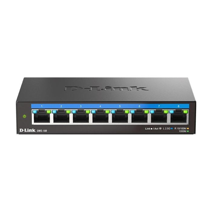 D - Link Switch Multigigabit 2.5G 8 Puertos Dms - 108 E, No Administrado, 40 Gbps, Escritorio 0 D - Link Switch Multigigabit 2.5G 8 Puertos Dms - 108 E, No Administrado, 40 Gbps, Escritorio 0