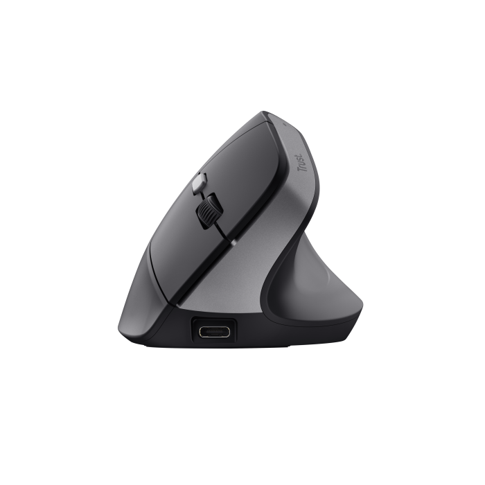 Trust 25145 Ratón Vertical Inalámbrico Ergonómico Bayo II Recargable 2400 DPI con 6 Botones - 60% Plástico Reciclado 1