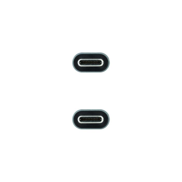 Nanocable 10.01.4302 Cable de Carga y Datos USB-C a USB-C USB 3.2 Gen2x2 20Gbps 100W 4K 60Hz 2m Negro E-mark Aluminio 1