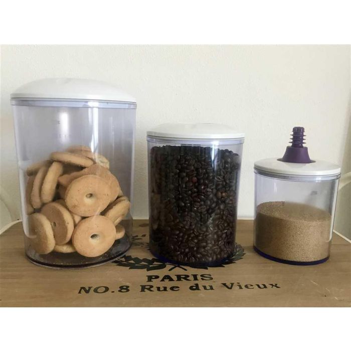 Magic Vac ACO1182 Juego 3 Recipientes para Envasado al Vacío con Tapón para Botellas - 0.75L, 1.5L, 3L 3 Magic Vac ACO1182 Juego 3 Recipientes para Envasado al Vacío con Tapón para Botellas - 0.75L, 1.5L, 3L 3