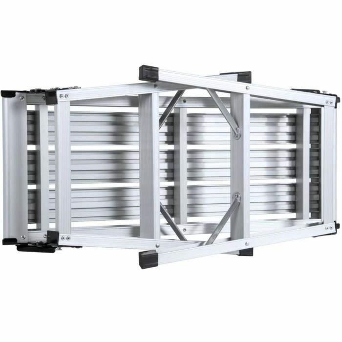Defpro DEF1686832420157 Escalón de aluminio Plegable con pies antideslizantes - 90x30 cm - Alto 49,5 cm 1