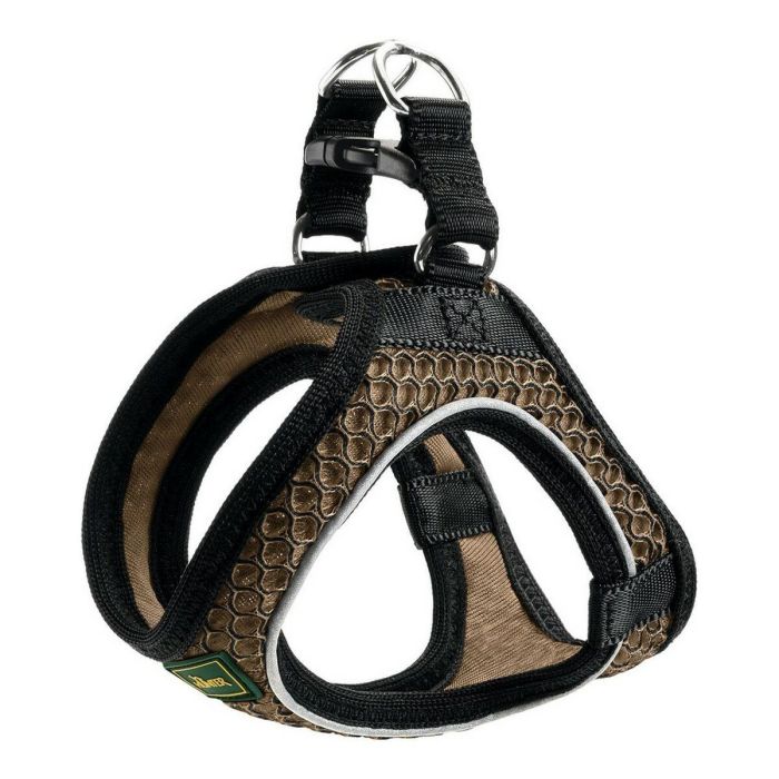 Hunter Arnés Hilo Comfort XS Marrón Cuello 35-37cm Pecho 36-40cm Malla 3D Transpirable Cómodo Reflectante para Perro