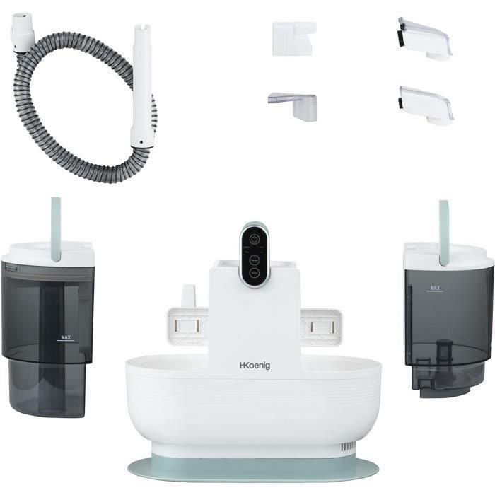 Hkoenig TWT88 HKO3701335309253 Limpiador Textil con Agua Caliente 1200W, 1600ml, 290ml/min, Blanco 3 Hkoenig TWT88 HKO3701335309253 Limpiador Textil con Agua Caliente 1200W, 1600ml, 290ml/min, Blanco 3