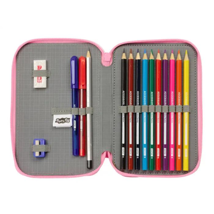 Safta Plumier Doble Peppa Pig "Baby Pig" 12,5x19,5x4cm 3