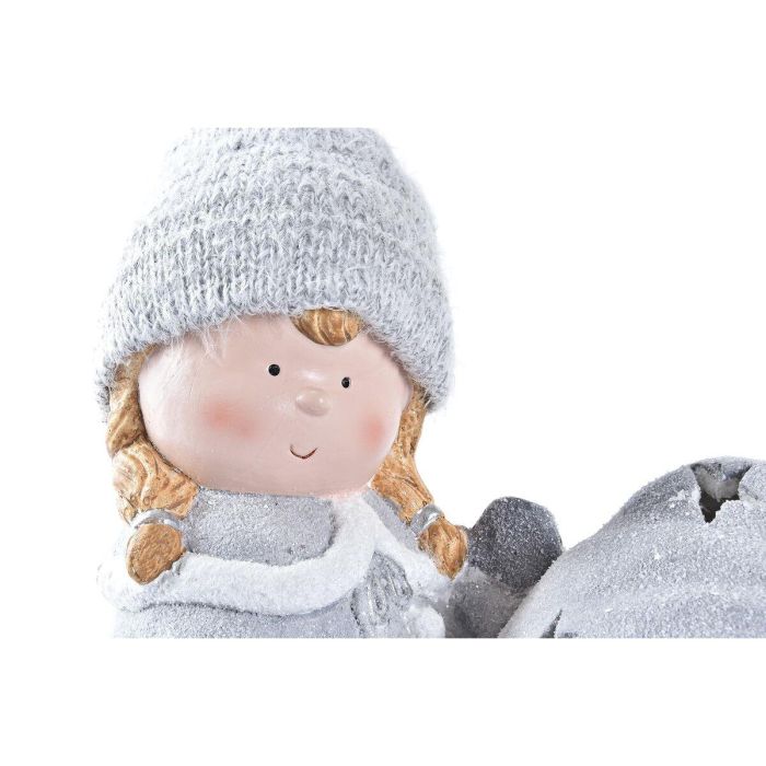Figura Navidad Fantasia DKD Home Decor Blanco Gris 22 x 33 x 36 cm (2 Unidades) 2 Figura Navidad Fantasia DKD Home Decor Blanco Gris 22 x 33 x 36 cm (2 Unidades) 2