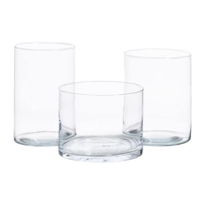 Jarrón Decoración Transparente Cristal 15 X 15 X 20 cm