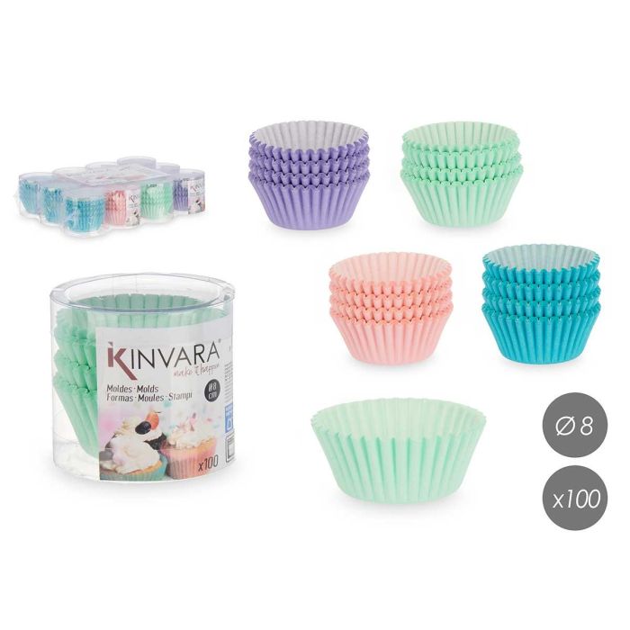 Set 100 Moldes Papel Reposteria 8Cm Surtidos Kinvara (48 Unidades) Set 100 Moldes Papel Reposteria 8Cm Surtidos Kinvara (48 Unidades)