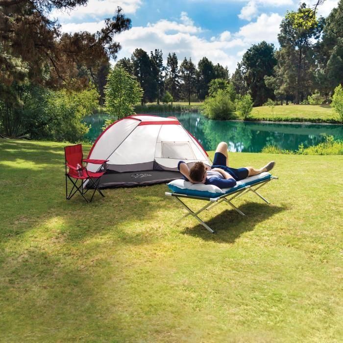 Colchón inflable de camping INTEX - 1 lugar - Gris 1 Colchón inflable de camping INTEX - 1 lugar - Gris 1