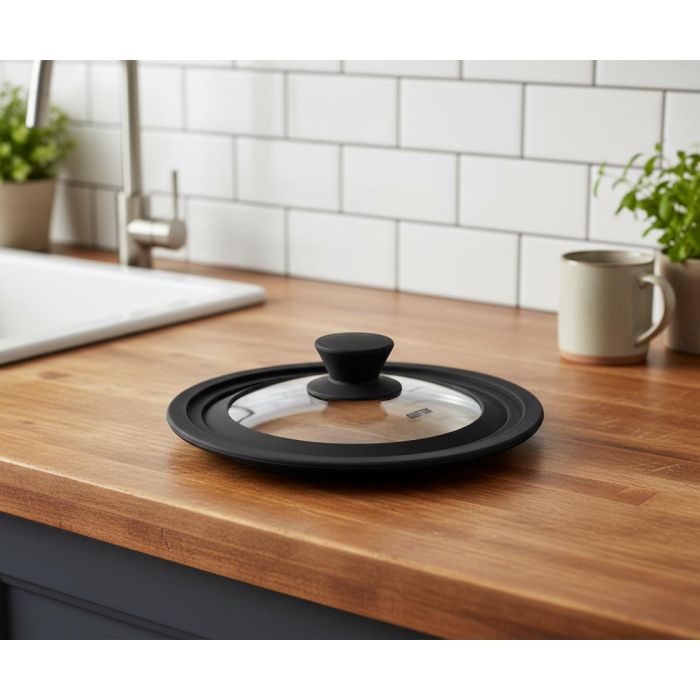 Quttin Tapa para Sartén de Vidrio con Borde de Goma, Compatible con 18, 20 y 22 cm (12 Unidades) 7