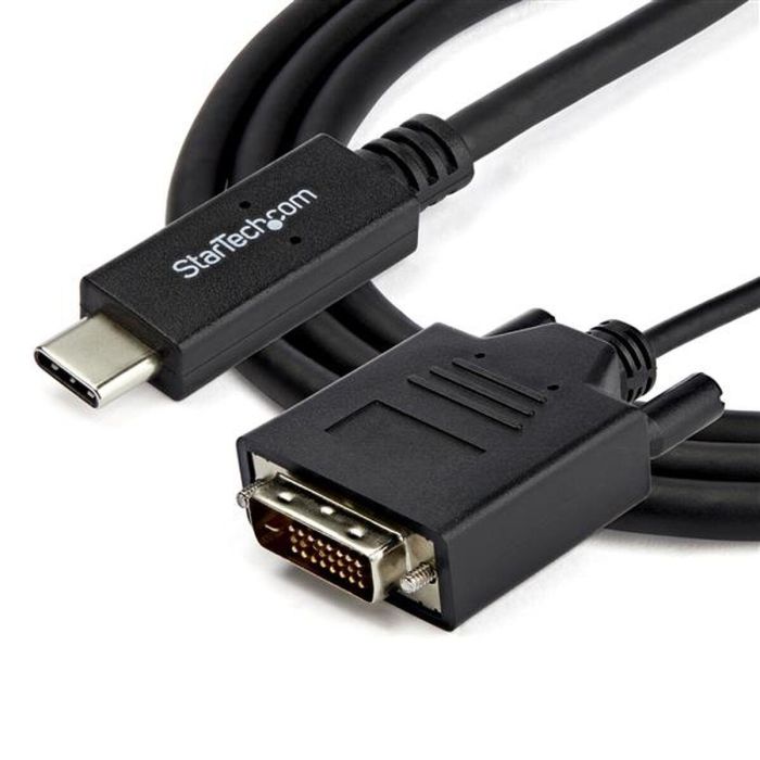 Adaptador USB C a DVI Startech CDP2DVIMM2MB 2 m Negro 1 Adaptador USB C a DVI Startech CDP2DVIMM2MB 2 m Negro 1