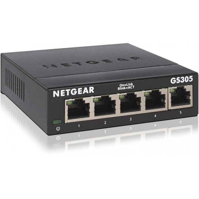 Netgear GS305v3 Switch Ethernet Gigabit No Gestionable 5 Puertos RJ-45 (10/100/1000 Mbps) 10 Gbps Metálico EU