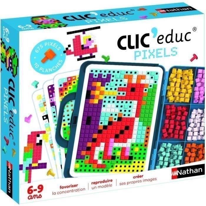 Nathan NAT3262190003125 Clic Educ Pixels - Juego de creación - Reconocimiento de colores e imaginación