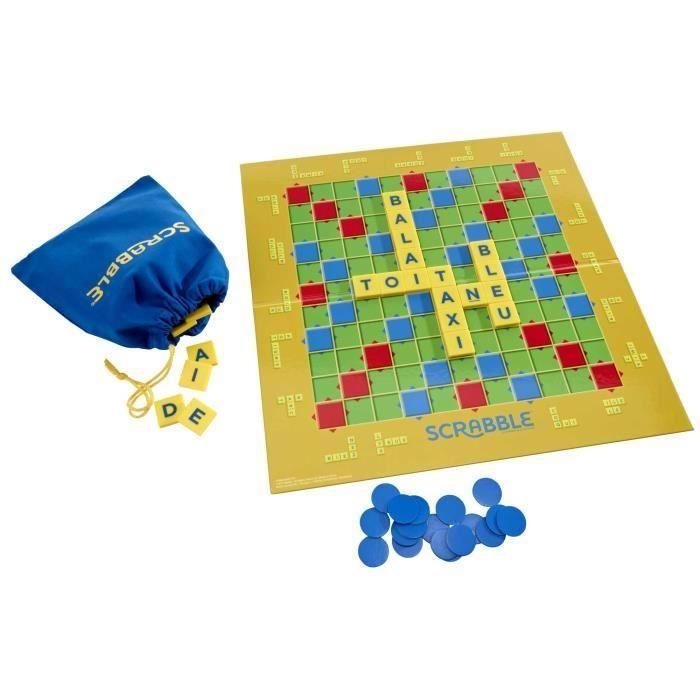 Mattel Games Scrabble Junior Juego de Mesa Educativo para Niños, Doble Cara, Ayuda al Aprendizaje de Lectura y Composición de Palabras +6 Años 1