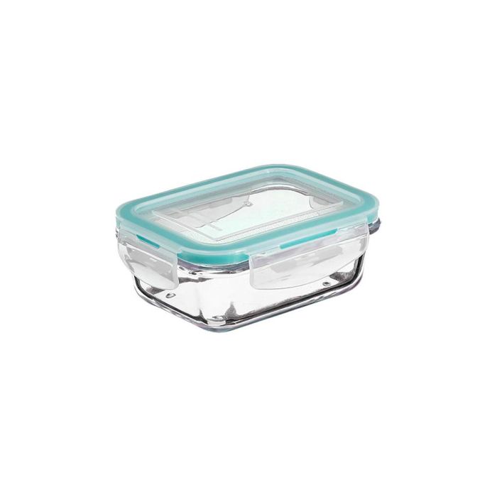 5Five Fiambrera de cristal 330 ml, 13x10x5 cm, transparente/azul 0 5Five Fiambrera de cristal 330 ml, 13x10x5 cm, transparente/azul 0