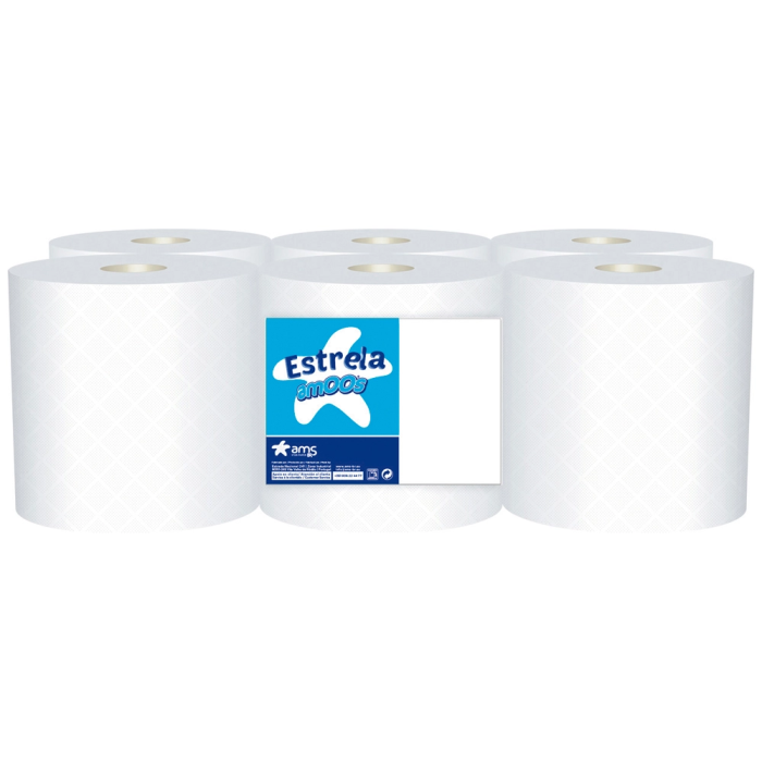 Amoos Papel Secamanos 2 Capas 192 mm x 130 mt Paquete de 6 Rollos 1