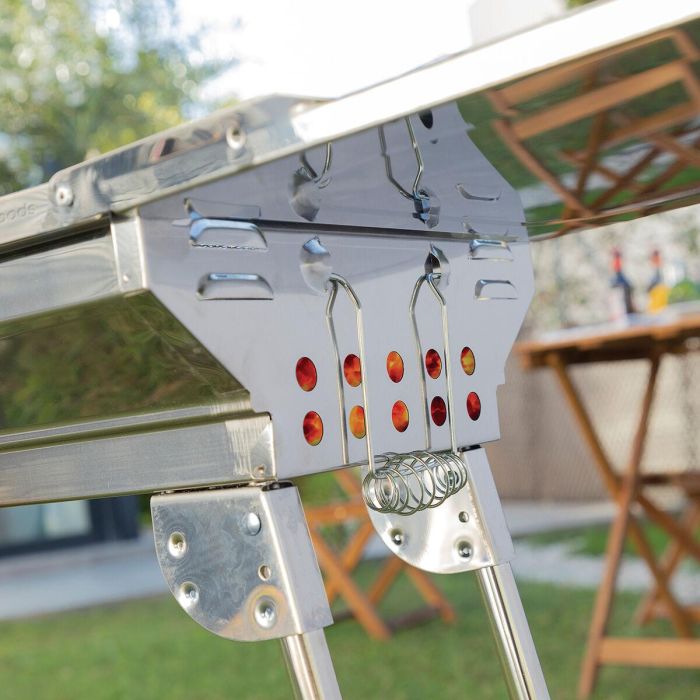 Barbacoa Plegable de Acero Inoxidable para Carbón ExelQ InnovaGoods 2 Barbacoa Plegable de Acero Inoxidable para Carbón ExelQ InnovaGoods 2