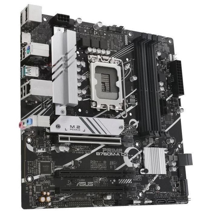 Asus Prime B760M-A D4-CSM 90MB1D00-M1EAYC Placa Base Micro ATX Socket 1700 DDR4 PCIe 4.0 con 2x M.2 y 2.5Gb Ethernet 2