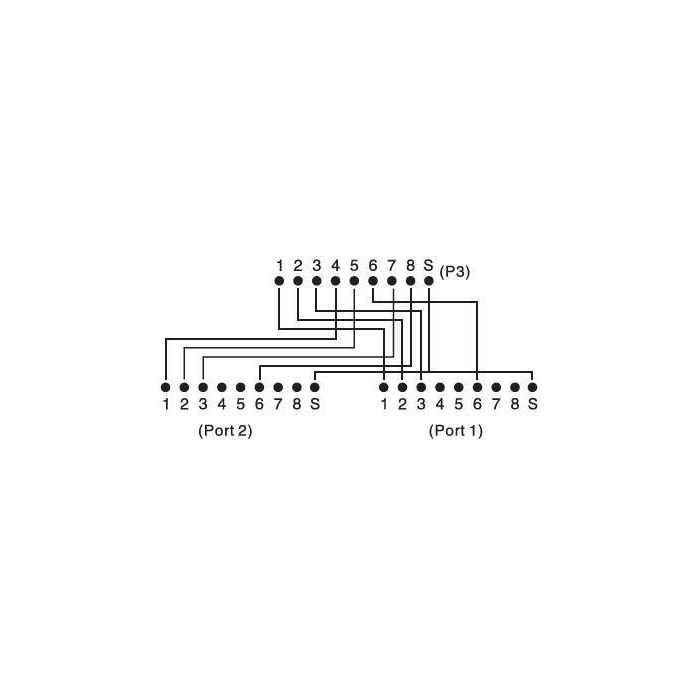 Digitus CAT 5e patch cable adapter, 2x CAT 5e, shielded PC-PC, 2x RJ45 female to 1x RJ45 male, 0.19 m 1 Digitus CAT 5e patch cable adapter, 2x CAT 5e, shielded PC-PC, 2x RJ45 female to 1x RJ45 male, 0.19 m 1