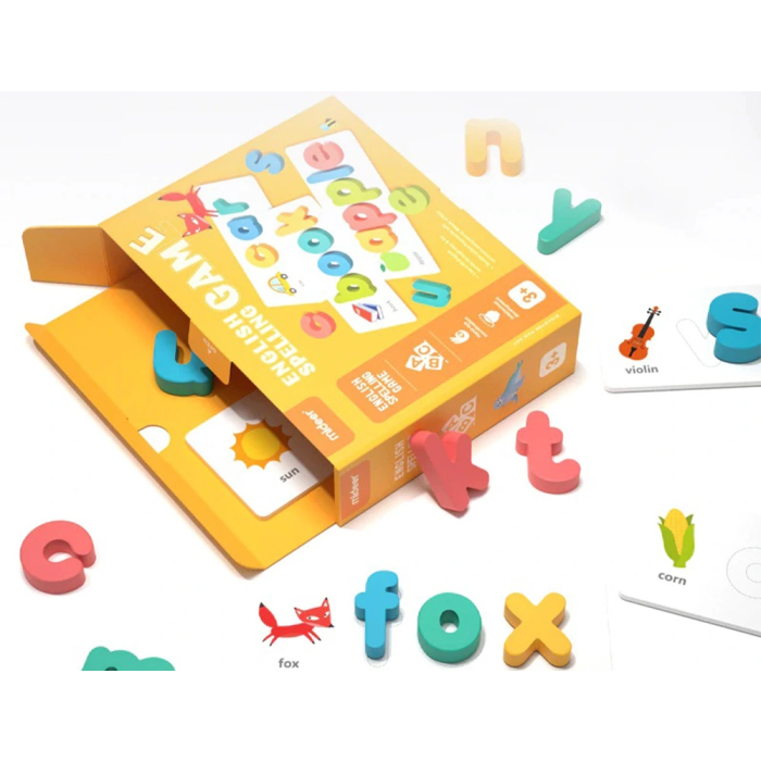 Mideer Juego Didactico de Emparejar Letras en Inglés con Tarjetas de Madera para Niños 2