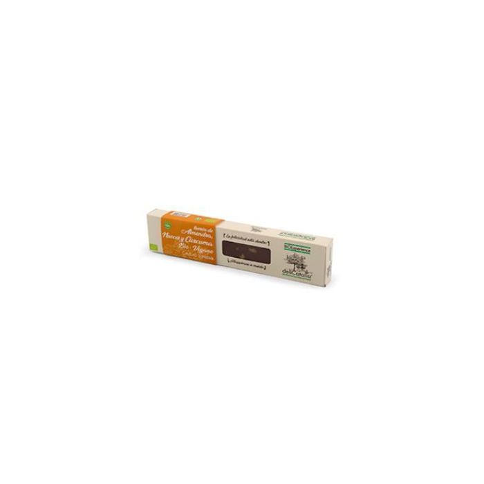 DELICATALIA Turron de Almendra, Nueces y Curcuma 165 Gr Bio Experience SG Vegan
