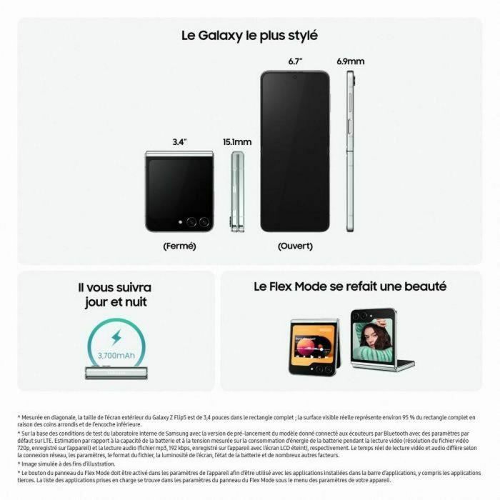 Smartphone Samsung Galaxy Z Flip5 6,7" 8 GB RAM 256 GB 3 Smartphone Samsung Galaxy Z Flip5 6,7" 8 GB RAM 256 GB 3