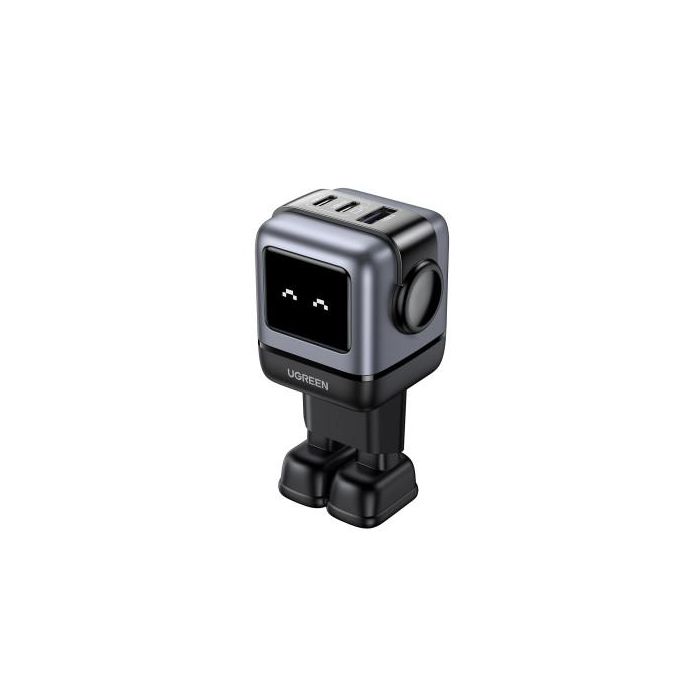 UGREEN 25685B Cargador Nexode RG 65W 3 Puertos GaN Carga Rápida Interior Gris UGREEN 25685B Cargador Nexode RG 65W 3 Puertos GaN Carga Rápida Interior Gris