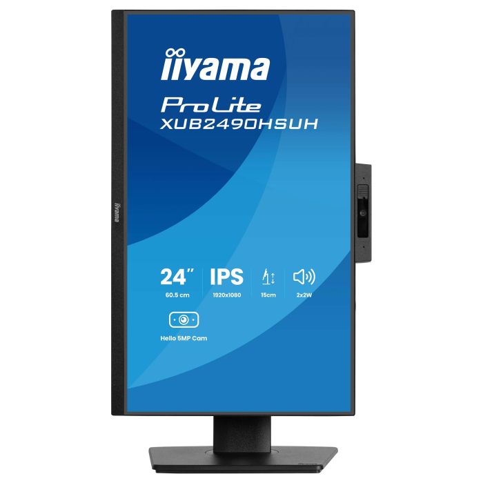 Iiyama Monitor 24" XUB2490HSUH-B2 Full HD IPS 75Hz 1ms con Altavoces, Webcam 5MP, HDMI, DisplayPort, USB, Altura Ajustable y Pivote Iiyama Monitor 24" XUB2490HSUH-B2 Full HD IPS 75Hz 1ms con Altavoces, Webcam 5MP, HDMI, DisplayPort, USB, Altura Ajustable y Pivote