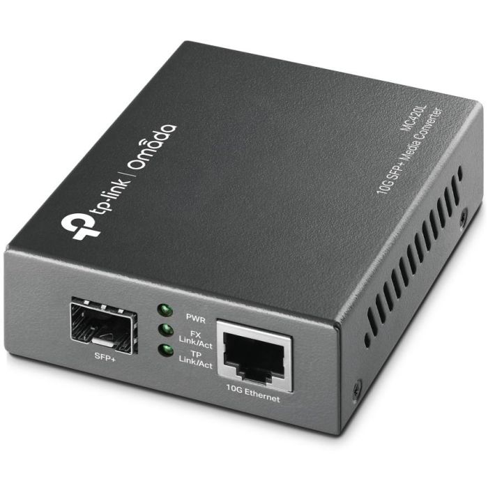 TP-Link MC420L Omada Multi-Gigabit RJ45 a 10G SFP+ Slot, Convertidor de Medios Ethernet 10000 Mbit/s