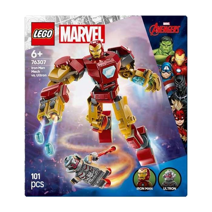 Lego Marvel Juego de Construcción Armadura Robótica de Iron Man vs Ultrón 1
